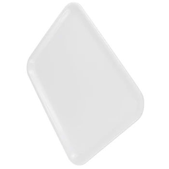 Сервировочный тава Правоъгълна форма с дължина 10X, 10 инча, изработени От Пластмаса в Бял Цвят