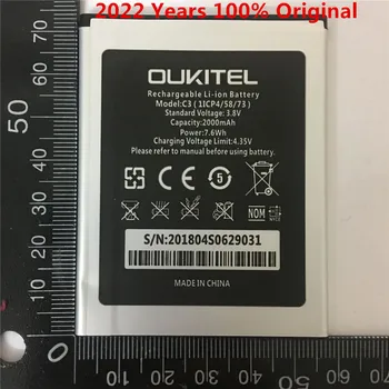 100% Оригинални Висококачествени Нов 2000 mah За Oukitel C3 батерия За Oukitel C3 батерия за телефона + номер за проследяване